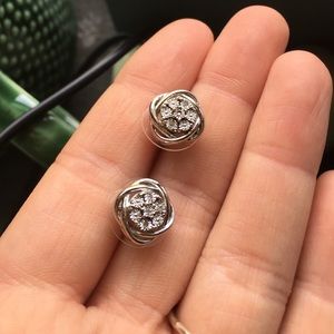 Diamond stud earrings